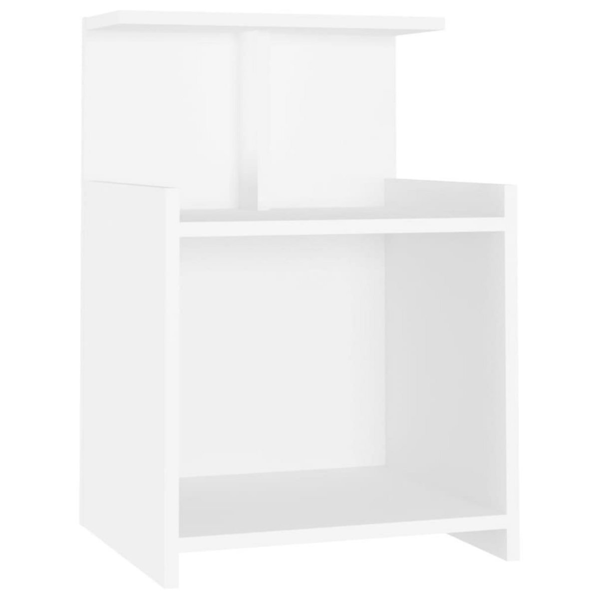 VIDAXL Tables de chevet 2 pcs Blanc 40x35x60 cm Agglomere