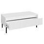 Voir la diapositive 6 : BEST MOBILIER Girona - table basse - blanc - 1 tiroir - 100 cm