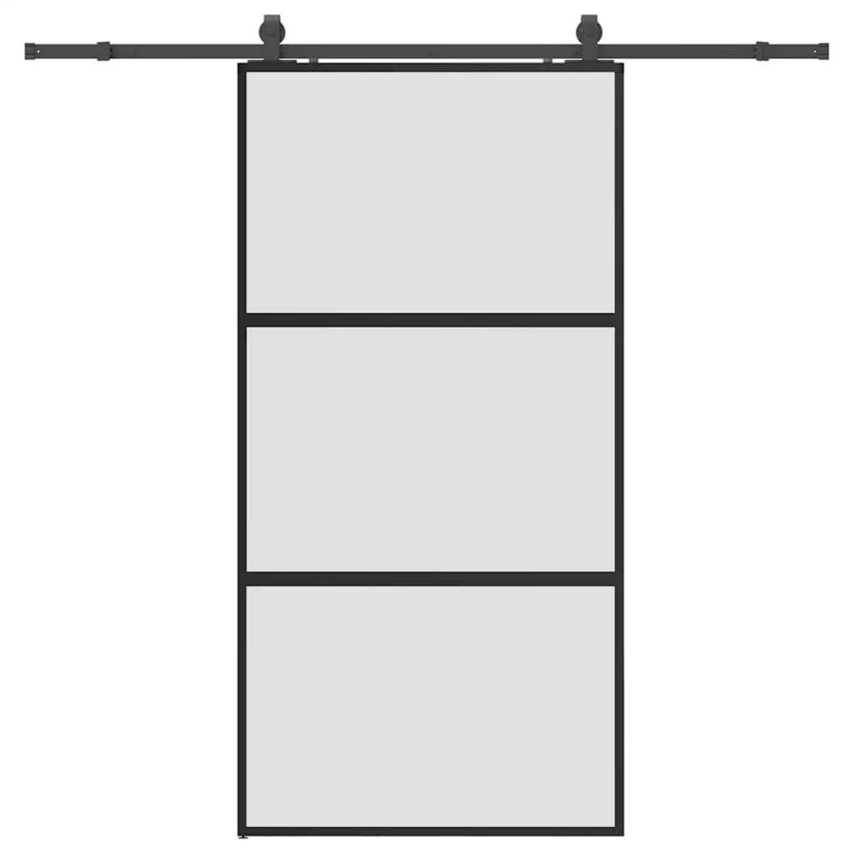 VIDAXL Porte coulissante avec kit de quincaillerie noir 102,5x205 cm