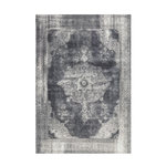 Paris Prix Tapis Imprimé Antique  Vintage  Gris Foncé. Coloris disponibles : Gris