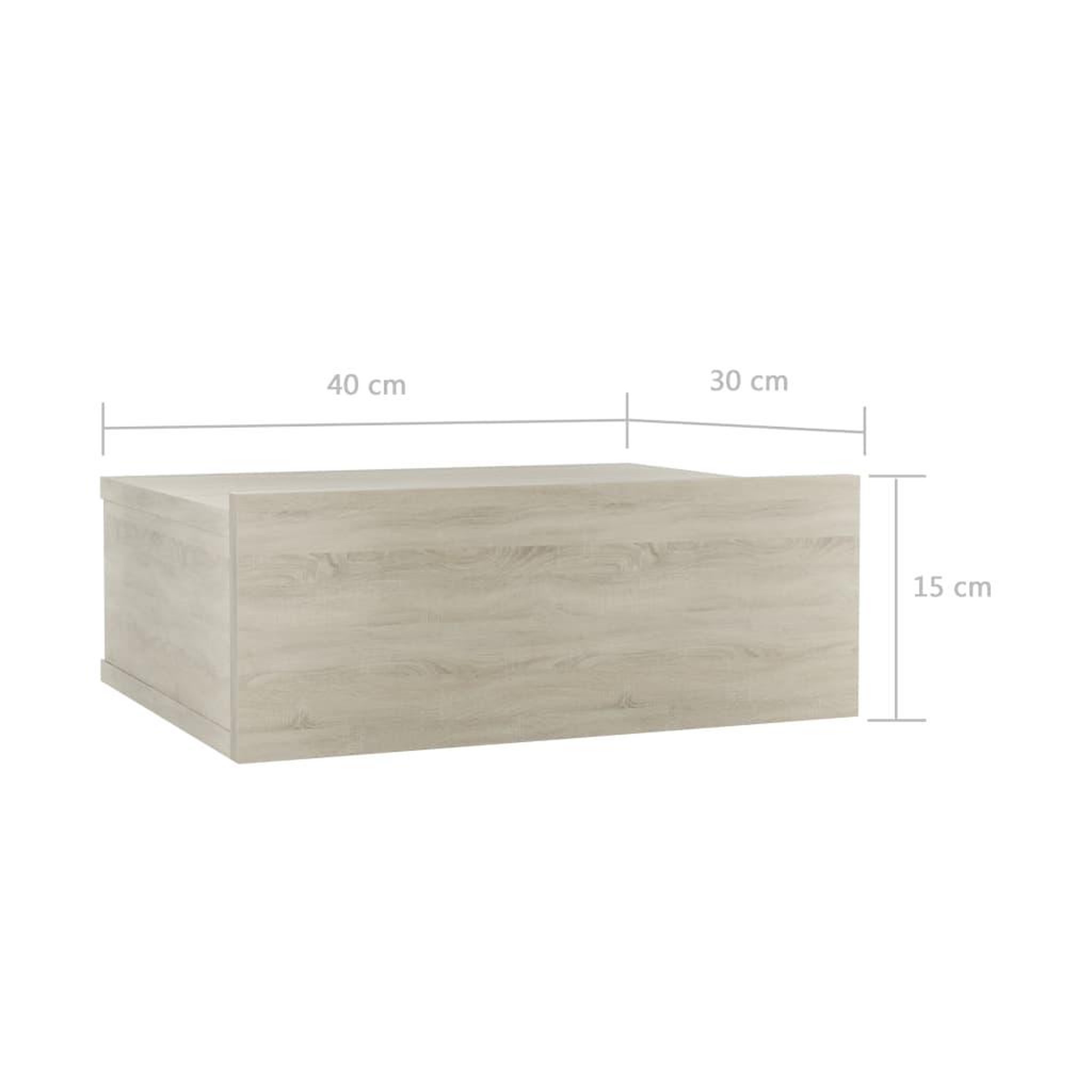 Voir la diapositive 6 : VIDAXL Table de chevet flottante Chene sonoma Bois d'ingenierie