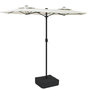 Voir la diapositive 2 : VIDAXL Parasol de jardin a double tete avec LED blanc sable 316x240 cm