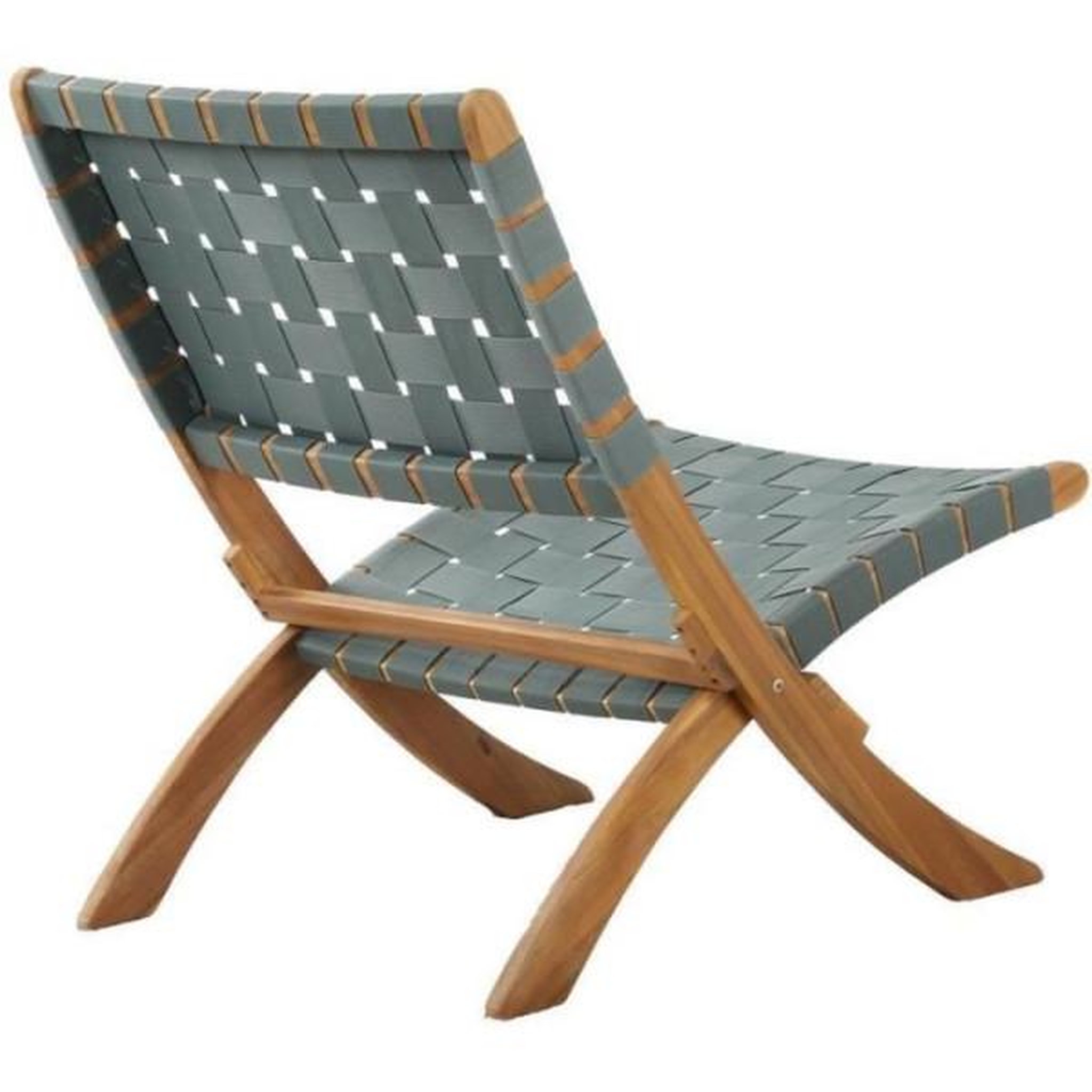 Voir la diapositive 4 : BEAU RIVAGE Lot de 2 fauteuils de jardin VERONE en bois d'acacia FSC et corde - coloris vert