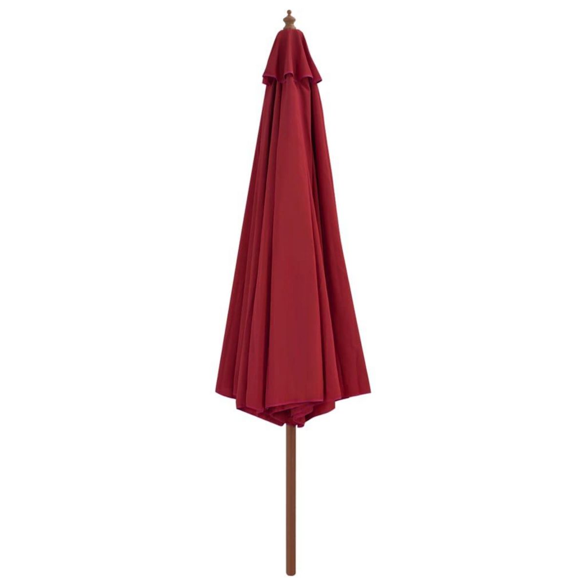 VIDAXL Parasol d'exterieur avec mat en bois 350 cm Bordeaux