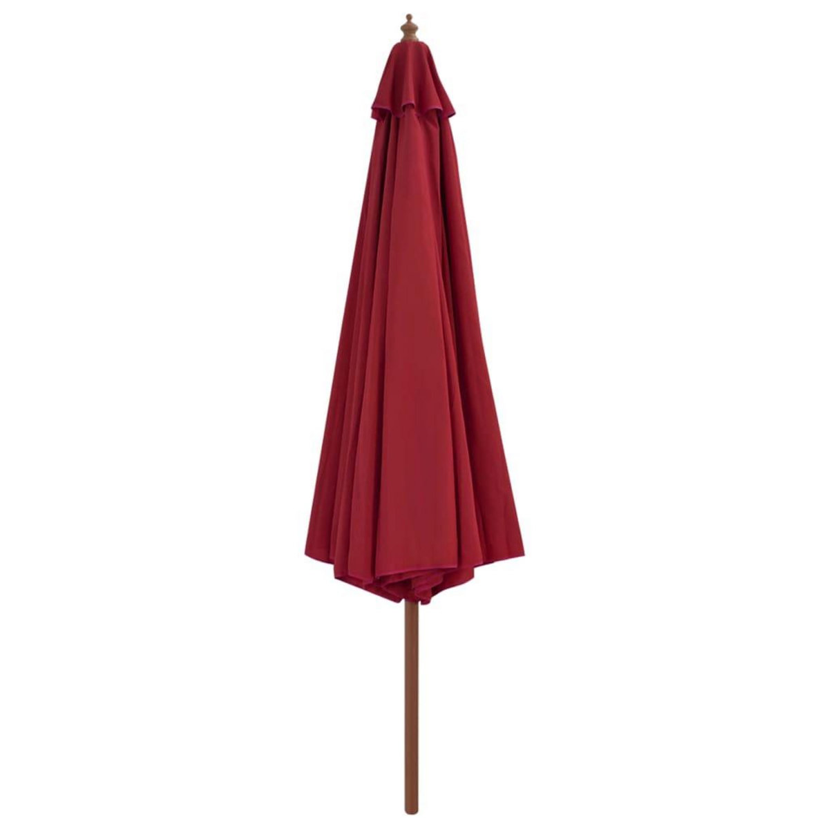 VIDAXL Parasol d'exterieur avec mat en bois 350 cm Bordeaux