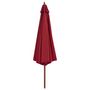 Voir la diapositive 2 : VIDAXL Parasol d'exterieur avec mat en bois 350 cm Bordeaux