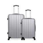 HERO HERO - Lot de 2 - Valise grand format et valise weekend FOGO. Coloris disponibles : Gris, Bleu
