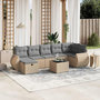 Voir la diapositive 1 : VIDAXL Salon de jardin avec coussins 8pcs melange beige resine tressee
