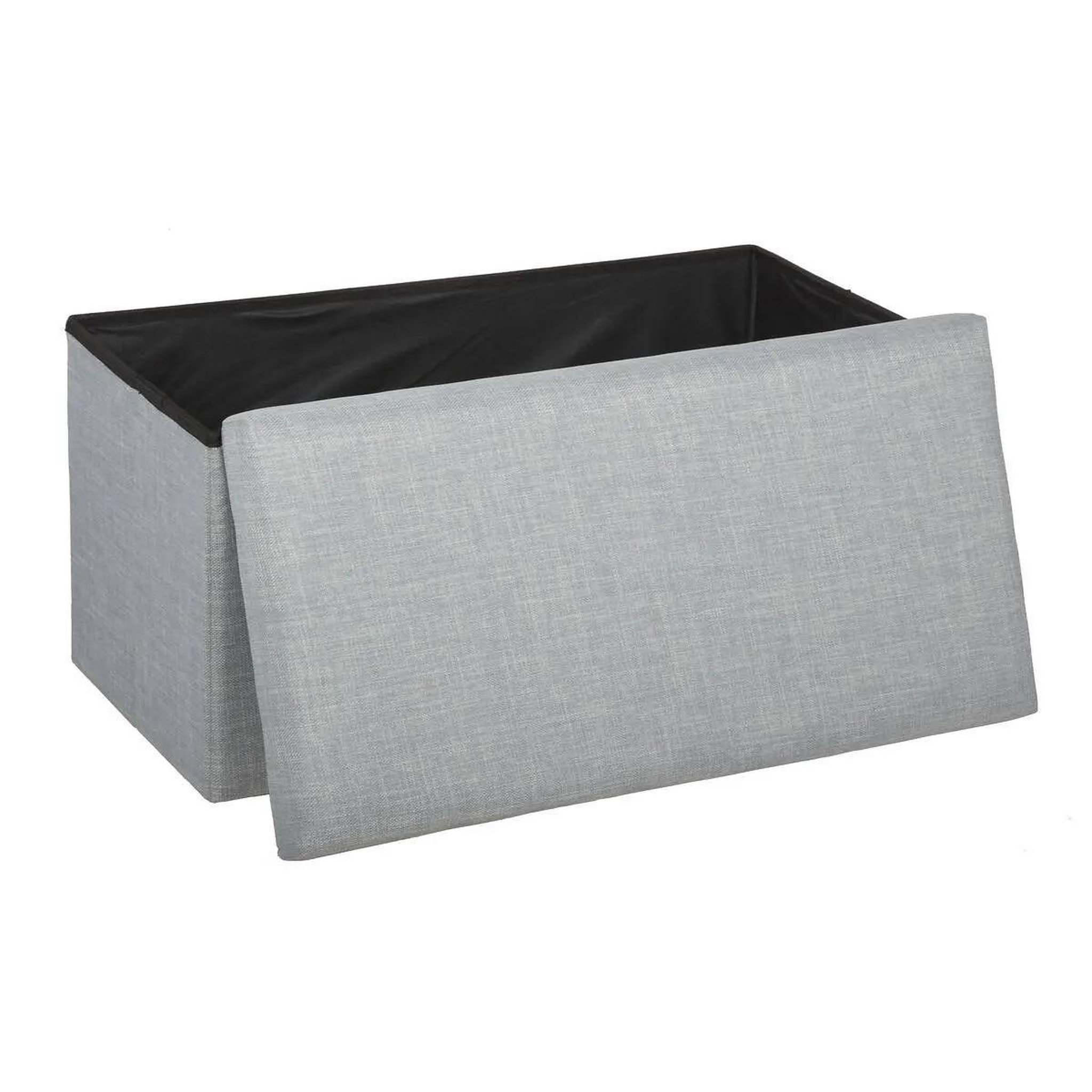 Voir la diapositive 2 : ATMOSPHERA Banquette coffre pliante  tomaz  76cm gris clair