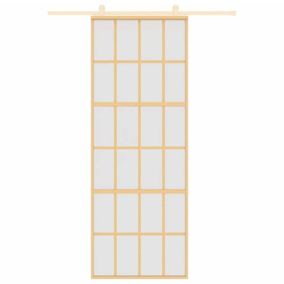 VIDAXL Porte coulissante dore 76x205 cm verre ESG depoli et aluminium