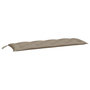 Voir la diapositive 2 : VIDAXL Coussin de banc de jardin taupe 150x50x7 cm tissu oxford