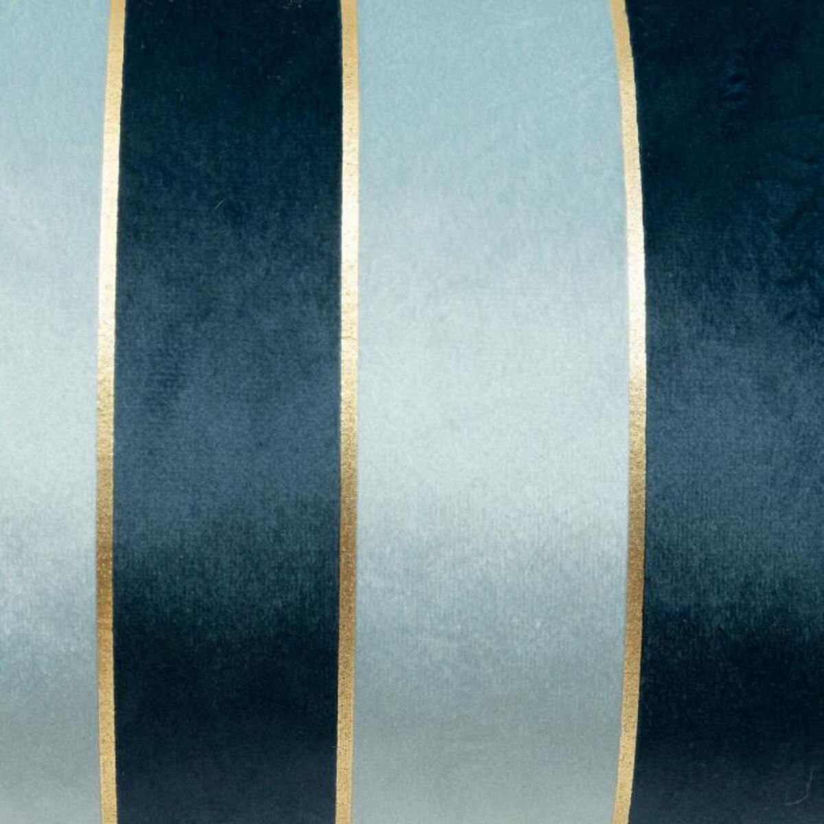 ATMOSPHERA Coussin Déco Rayé en Velours  Nelya  14x40cm Bleu