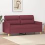 Voir la diapositive 1 : VIDAXL Canape a 2 places Rouge bordeaux 140 cm Tissu