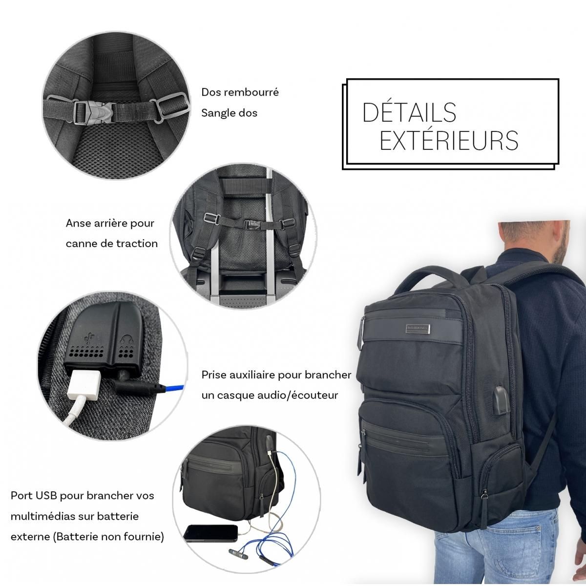 David Jones Sac à dos porte-ordinateur 17.3