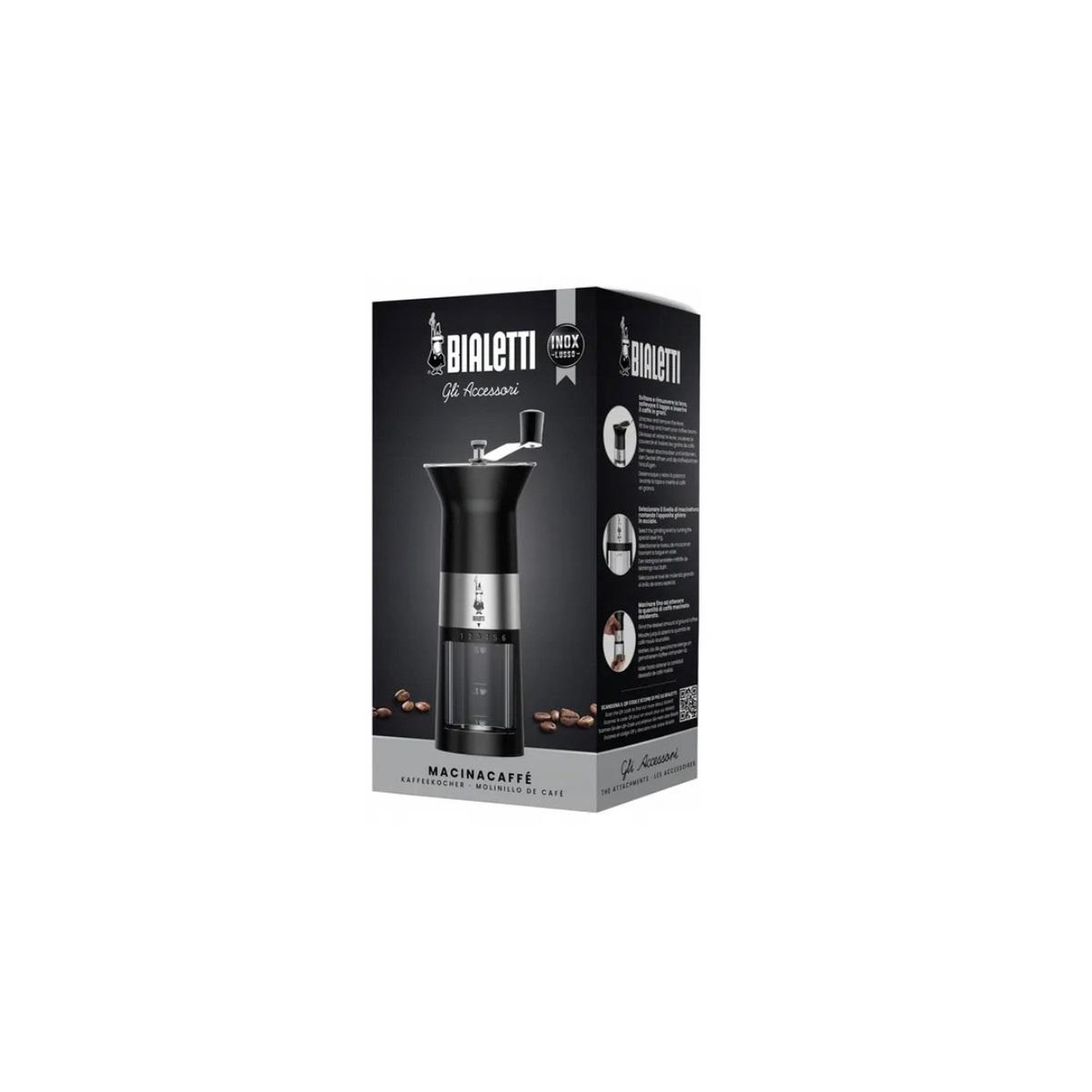 Voir la diapositive 3 : BIALETTI Moulin à café manuel noir/inox - mcpro001