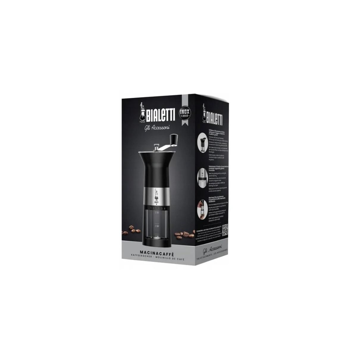 BIALETTI Moulin à café manuel noir/inox - MCPRO001