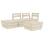 Voir la diapositive 2 : VIDAXL Salon de jardin palette 4 pcs Bois d'epicea impregne