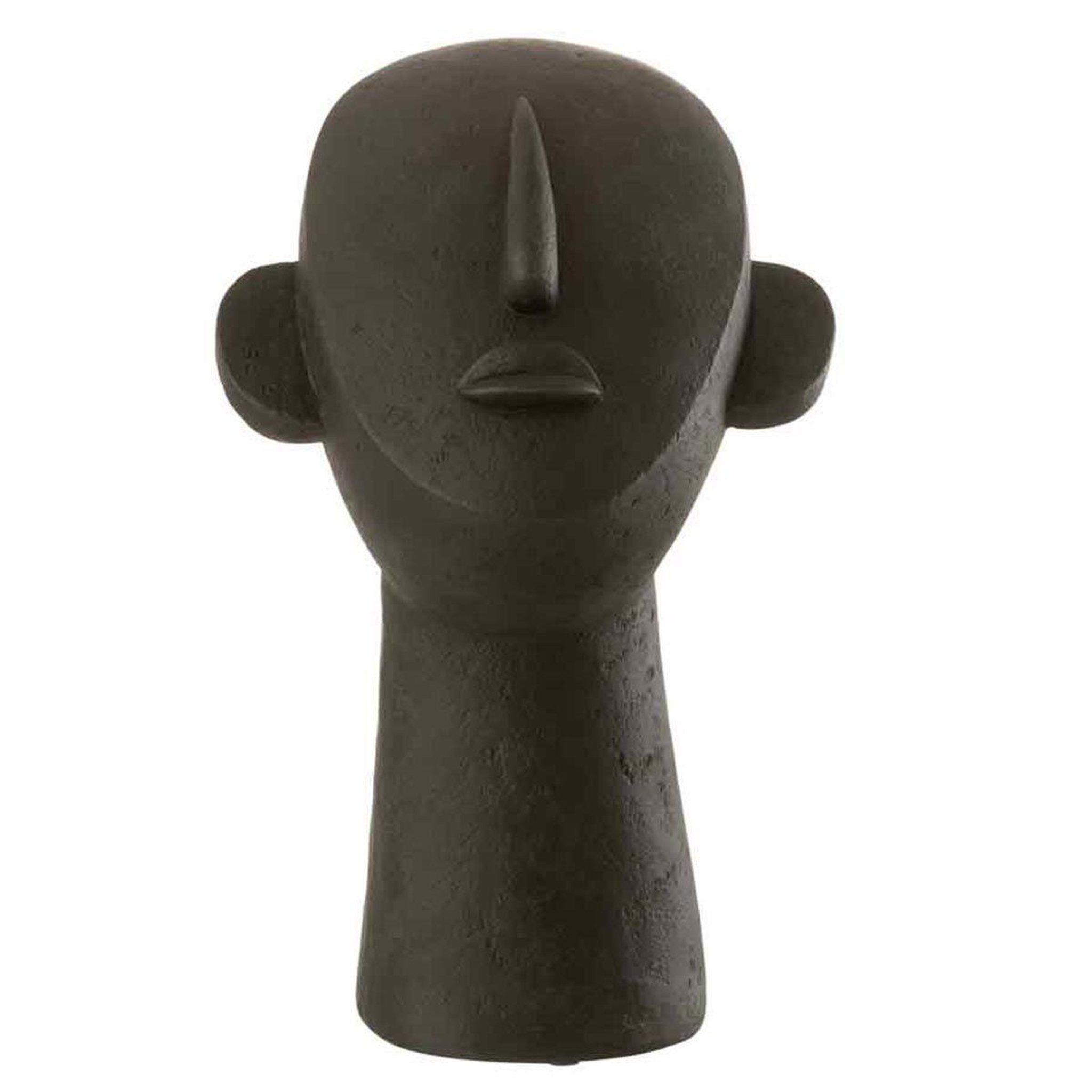 Voir la diapositive 3 : J-LINE Statuette déco  personnage visage  34cm noir