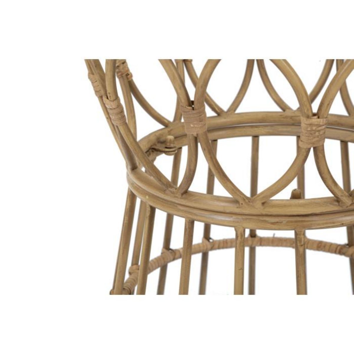 Paris Prix Table d'Appoint en Verre  Panama  50cm Naturel