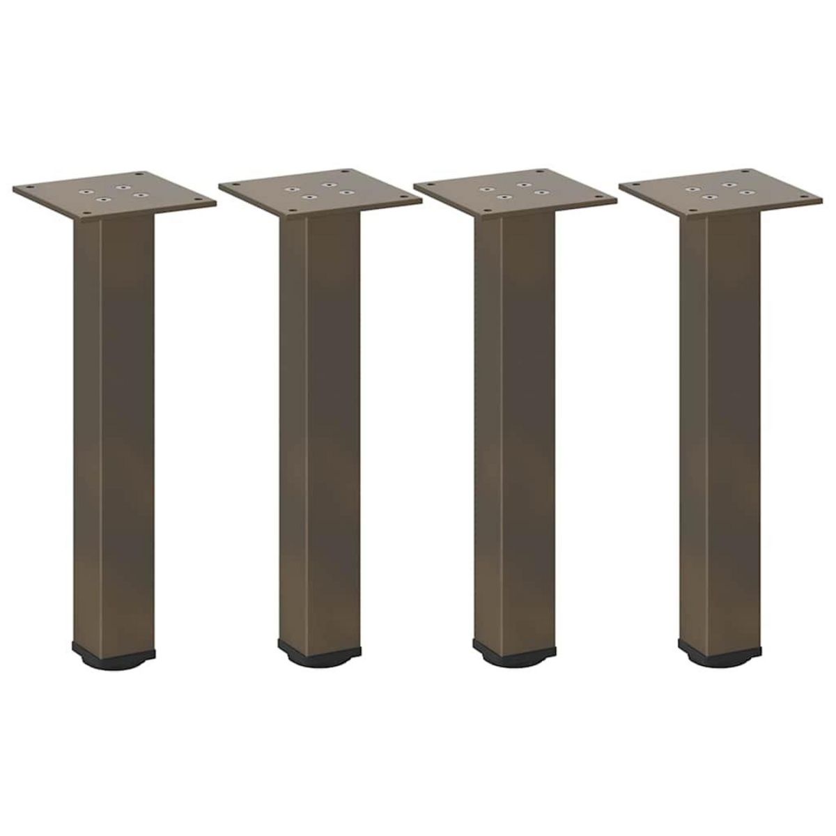 VIDAXL Pieds de table basse acier naturel 4 pcs 42-44 cm acier