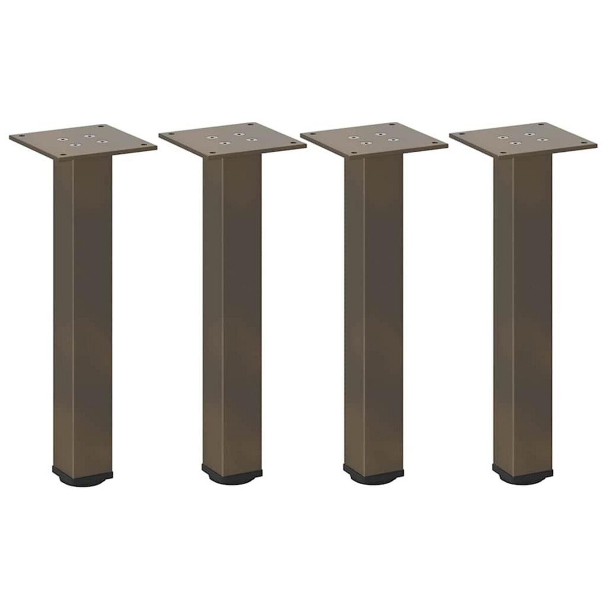 VIDAXL Pieds de table basse acier naturel 4 pcs 42-44 cm acier