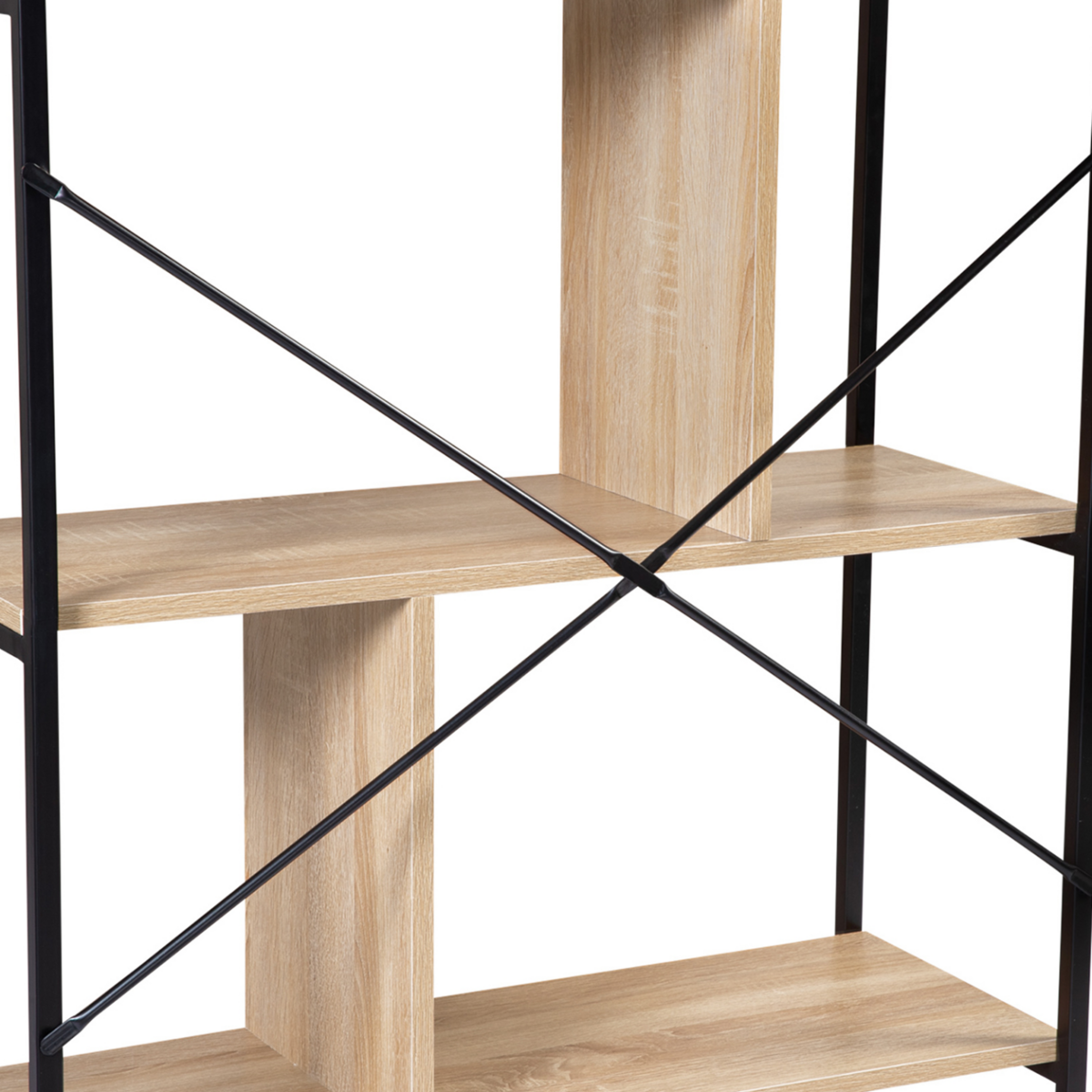 ID MARKET Etagère bibliothèque 5 niveaux DETROIT design industriel 170 cm