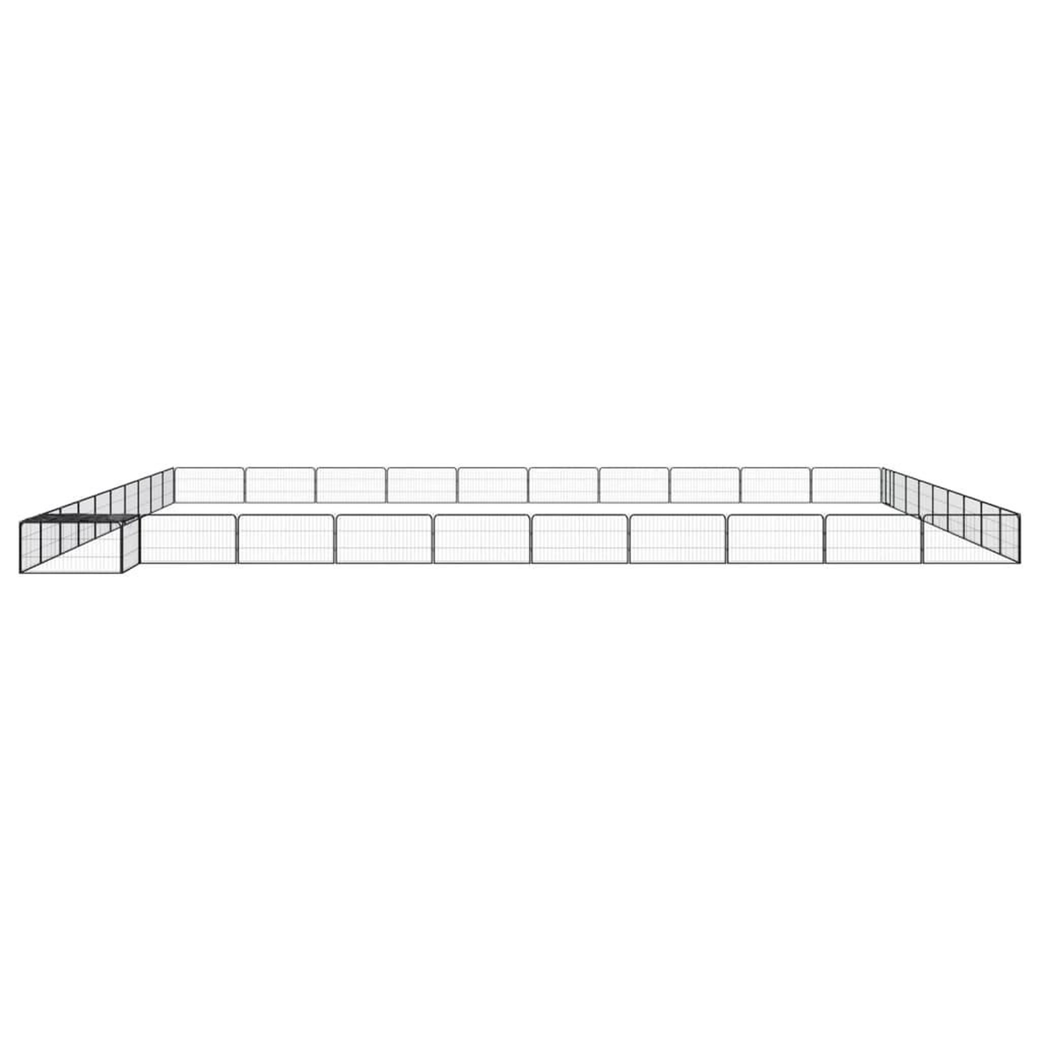 Voir la diapositive 3 : VIDAXL Parc pour chien 40panneaux Noir 100x50cm Acier enduit de poudre