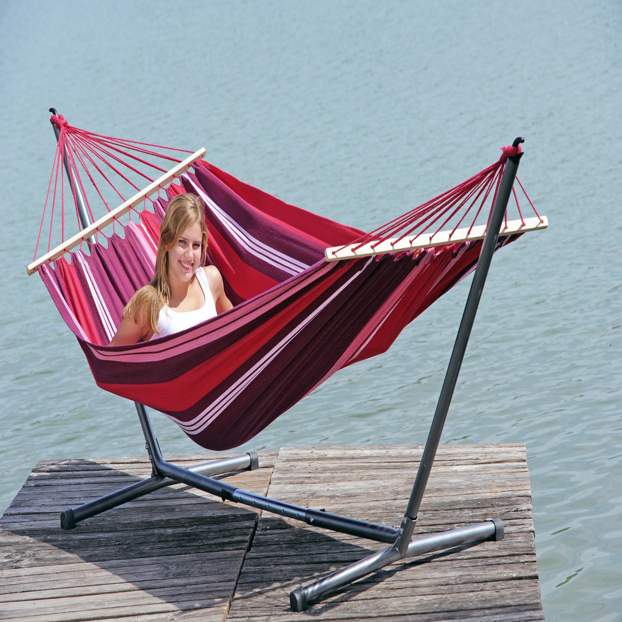 Hamac multicolore avec support en métal Summerset 