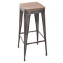 Voir la diapositive 1 : ATMOSPHERA Tabouret de bar en métal Joris - H. 80 cm
