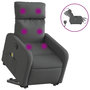 Voir la diapositive 2 : VIDAXL Fauteuil inclinable de massage electrique Gris fonce Tissu