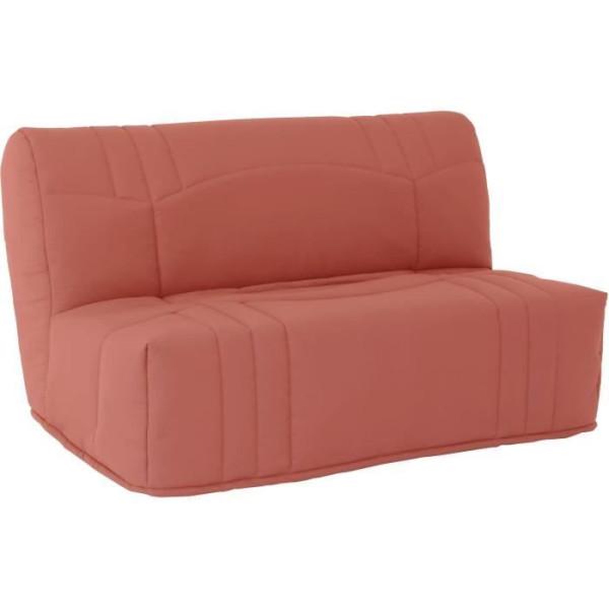 Voir la diapositive 3 : MARKET24 Banquette BZ DREAM - Tissu 100% Coton terracotta - Couchage 140x190 cm