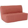 Voir la diapositive 3 : MARKET24 Banquette BZ DREAM - Tissu 100% Coton terracotta - Couchage 140x190 cm