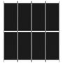 Voir la diapositive 3 : VIDAXL Cloison de separation 4 panneaux Noir 200x220 cm Tissu