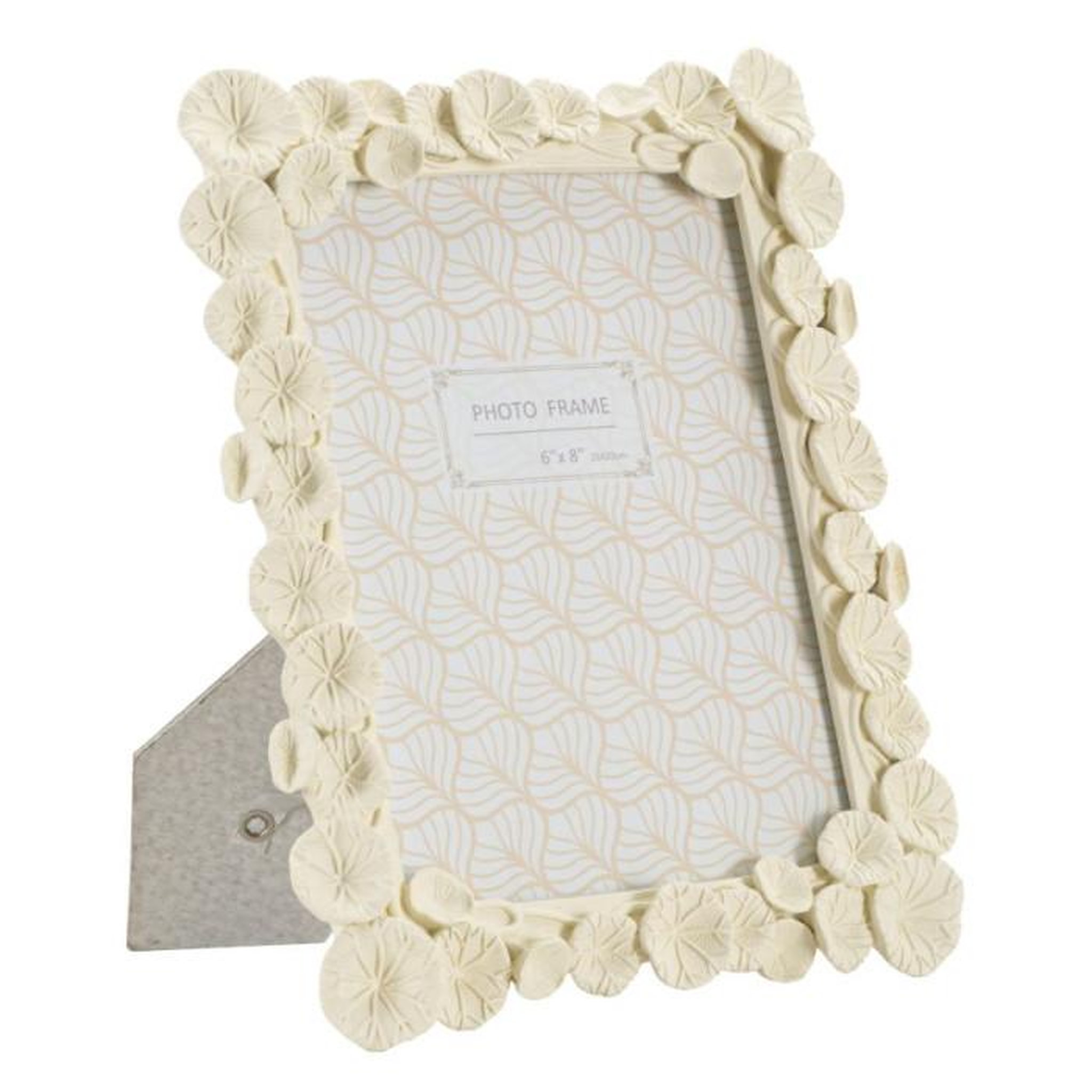 Paris Prix Cadre Photo Déco Fleurs  Lotus  15x20cm Crème