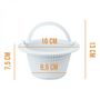 Voir la diapositive 2 : LINXOR Panier rond pour skimmer de piscine hors sol - Diam 16 cm - Blanc