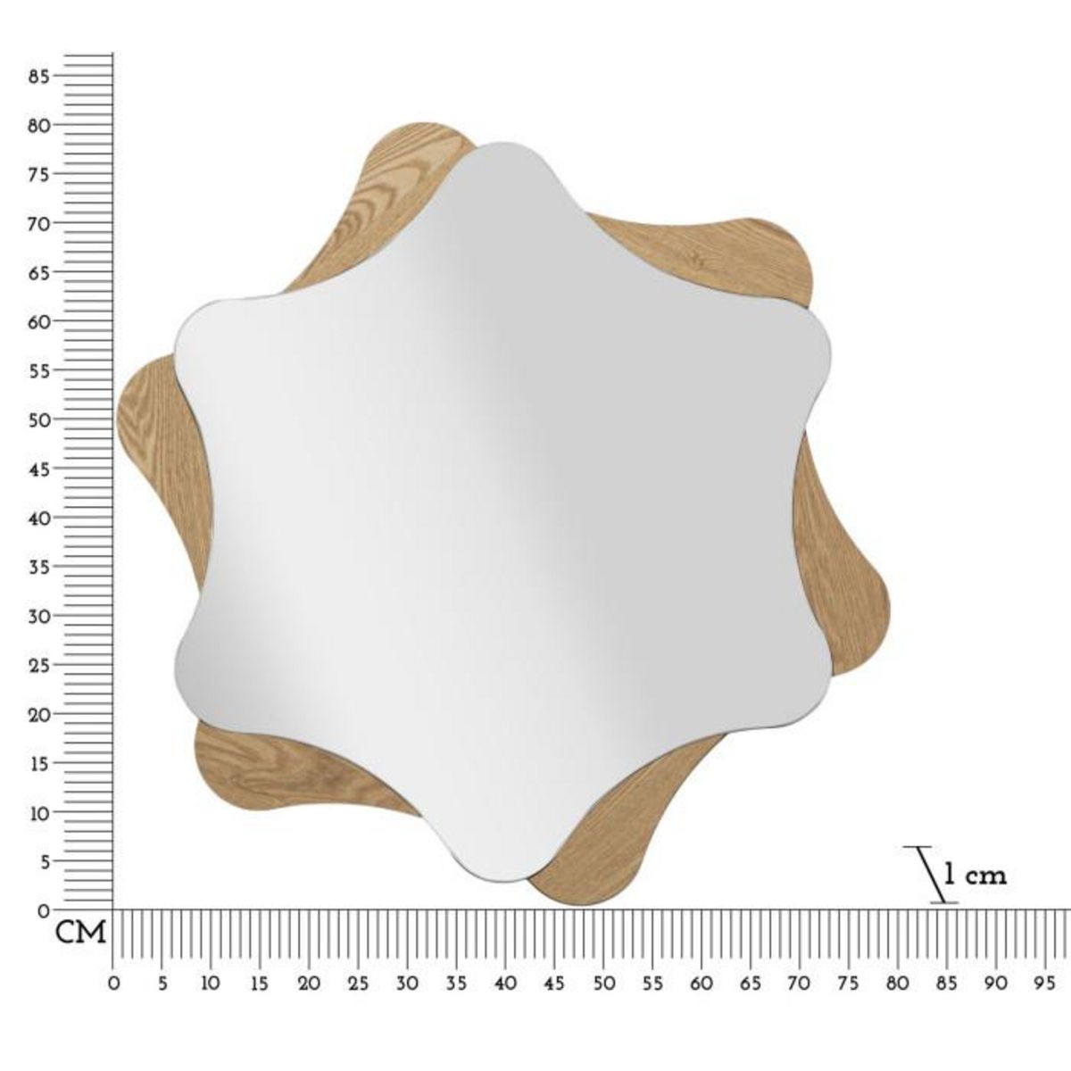 Paris Prix Miroir Mural Déco  Stars  80cm Naturel