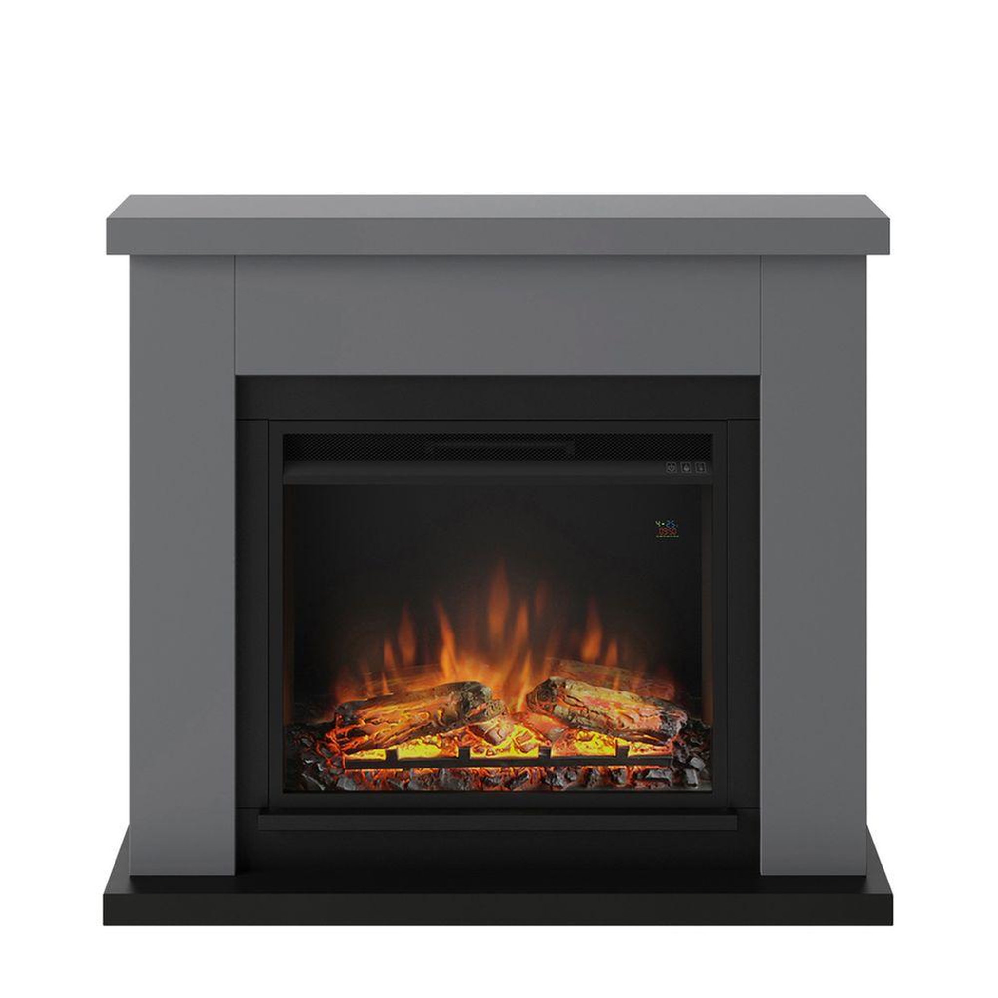 CENTRALE BRICO Cheminée électrique décorative  Frode  Gris foncé - Powerflame