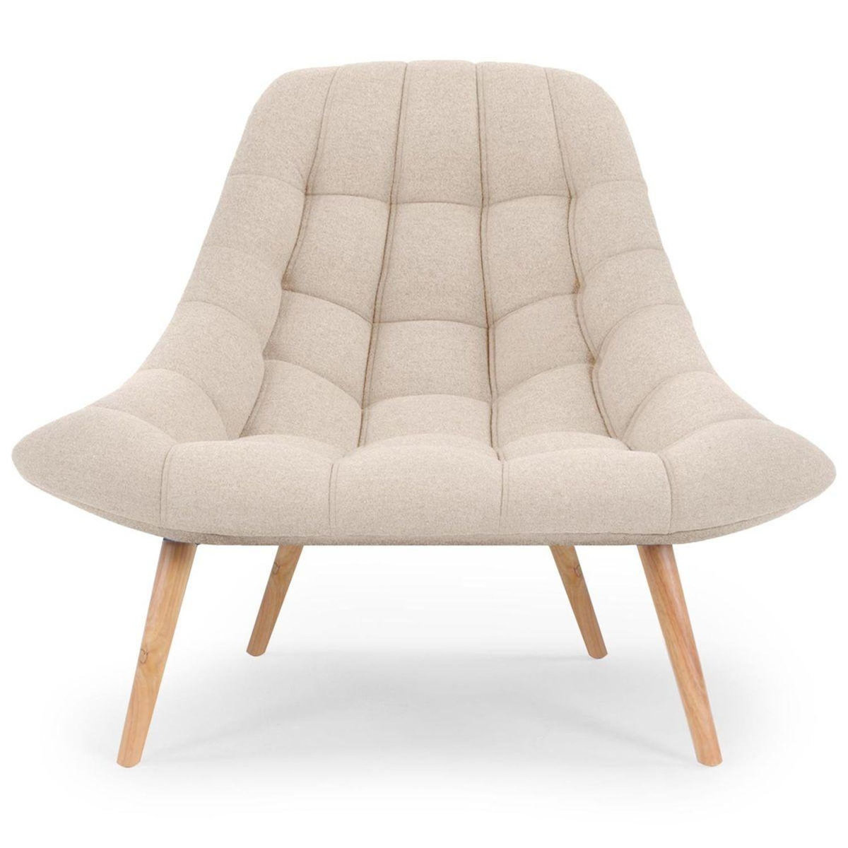 Paris Prix Lot de 2 Fauteuils Scandinaves  Johan  102cm Beige
