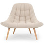 Voir la diapositive 3 : Paris Prix Lot de 2 Fauteuils Scandinaves  Johan  102cm Beige