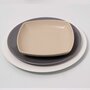 YODECO Assiette plate porcelaine Gris- D 28 cm - Siviglia