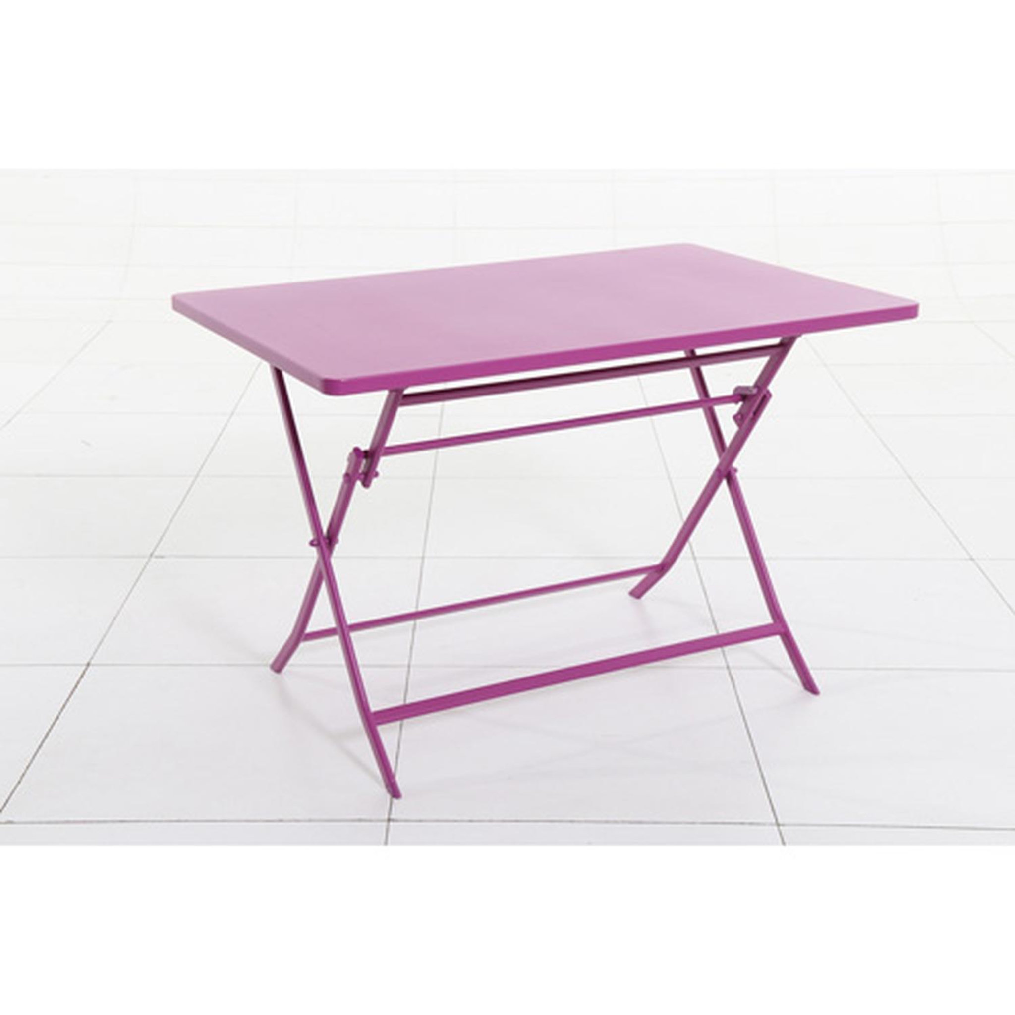 HESPERIDE Table pliante rectangulaire Greensboro - 4 Places. Coloris disponibles : Vert, Rose, Gris, Marron