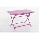HESPERIDE Table pliante rectangulaire Greensboro - 4 Places. Coloris disponibles : Gris, Rose, Marron