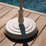 Pied de parasol rond en béton blanc 14kg