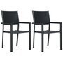 Voir la diapositive 1 : VIDAXL Chaises de jardin lot de 2 Noir Plastique Aspect de rotin
