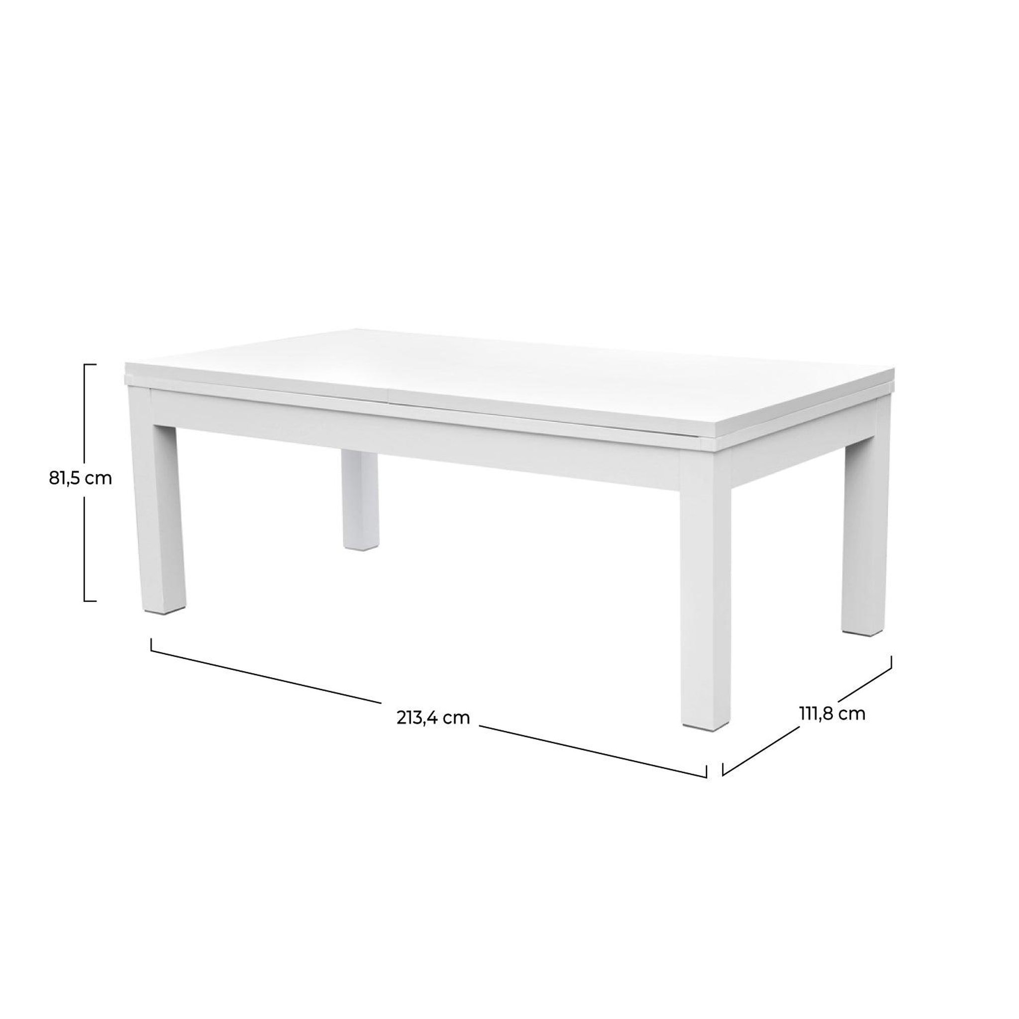 Voir la diapositive 4 : MAISON PAVANE Table de billard convertible blanche tapis bleu-eddie