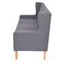 Voir la diapositive 2 : VIDAXL Canape a 3 places tissu gris