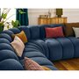 Voir la diapositive 6 : LISA DESIGN Debbie - canapé modulable d'angle droit 5 places en tissu texturé