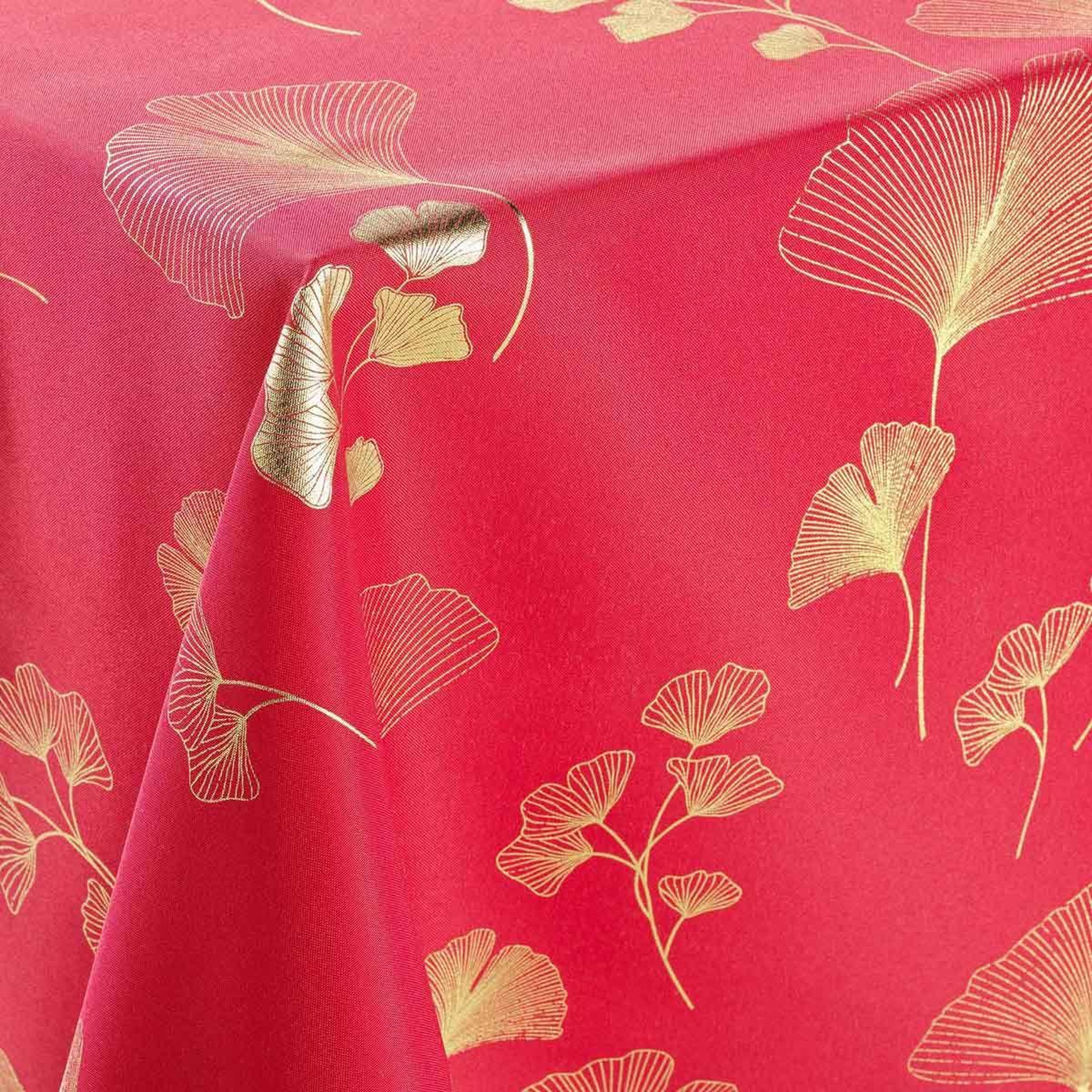 Voir la diapositive 2 : Douceur d'Intérieur Nappe imprimée  bloomy  150x240cm rouge