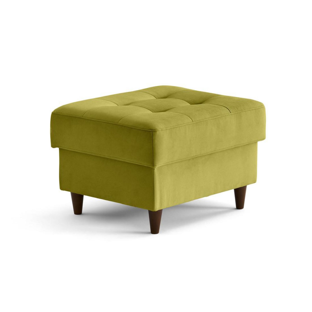 LISA DESIGN Anna - pouf en velours - pieds en bois