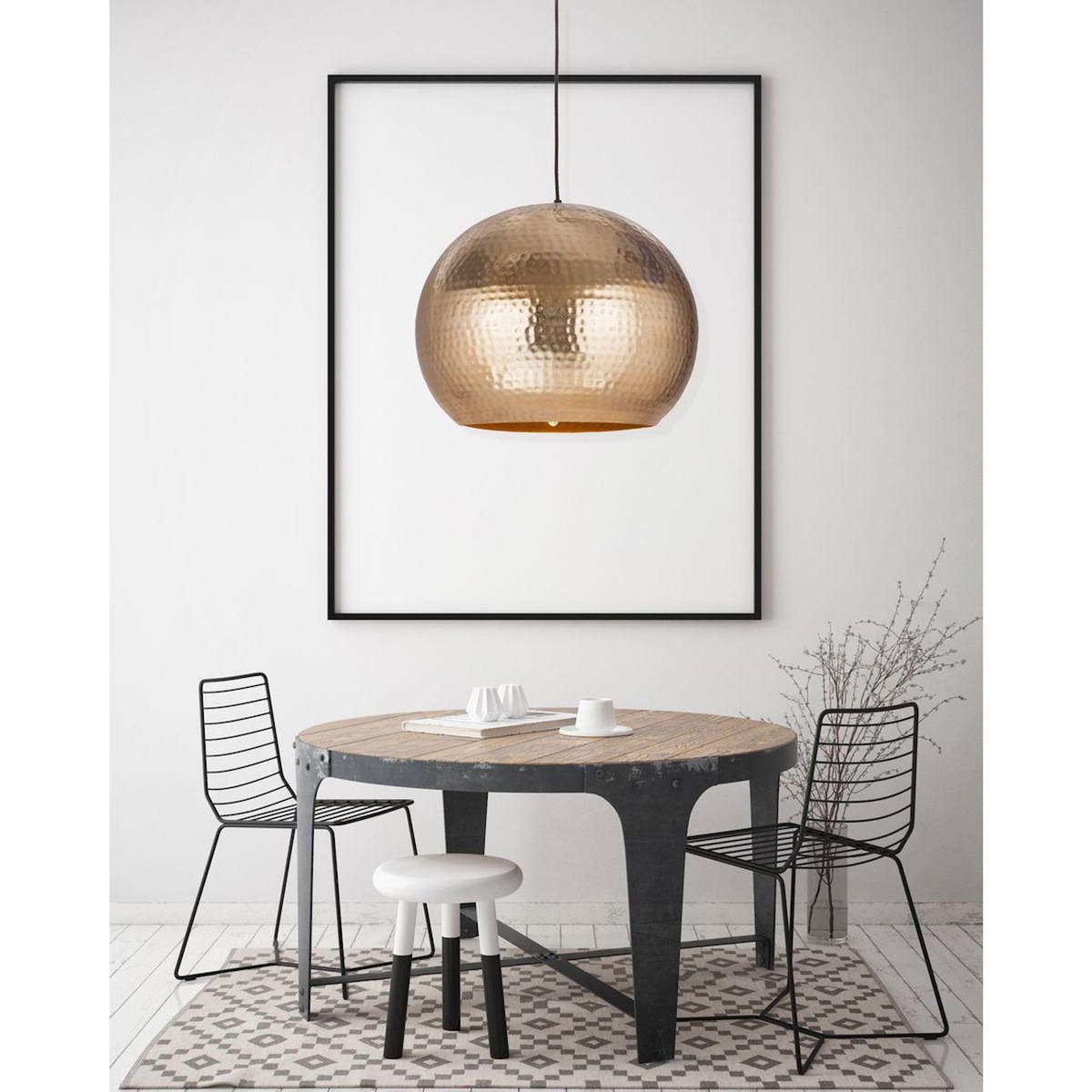 Paris Prix Lampe Suspension Design  Factory Style  47cm Or